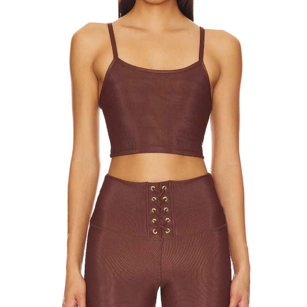 Strut This X Chantelle Paige-Mulligan The Melrose Bra Top in Chocolate Rib